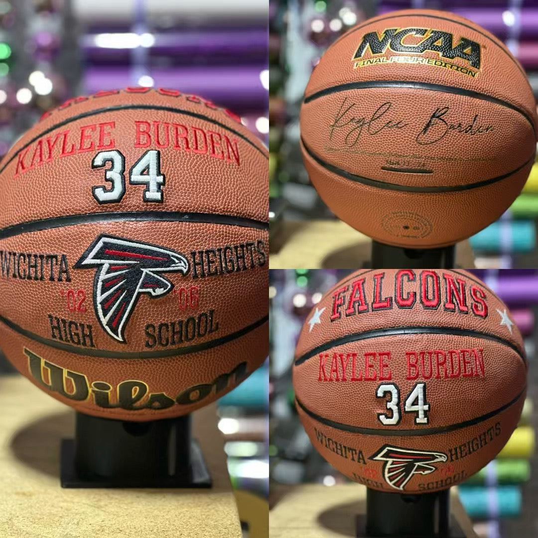 Embroidered Keepsake Basketball - Custom