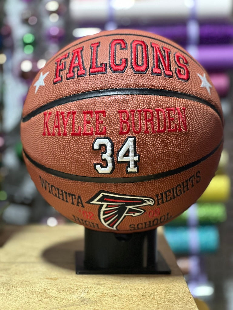 Embroidered Keepsake Basketball - Custom