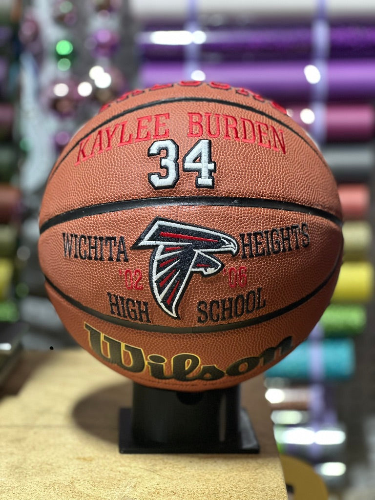 Embroidered Keepsake Basketball - Custom
