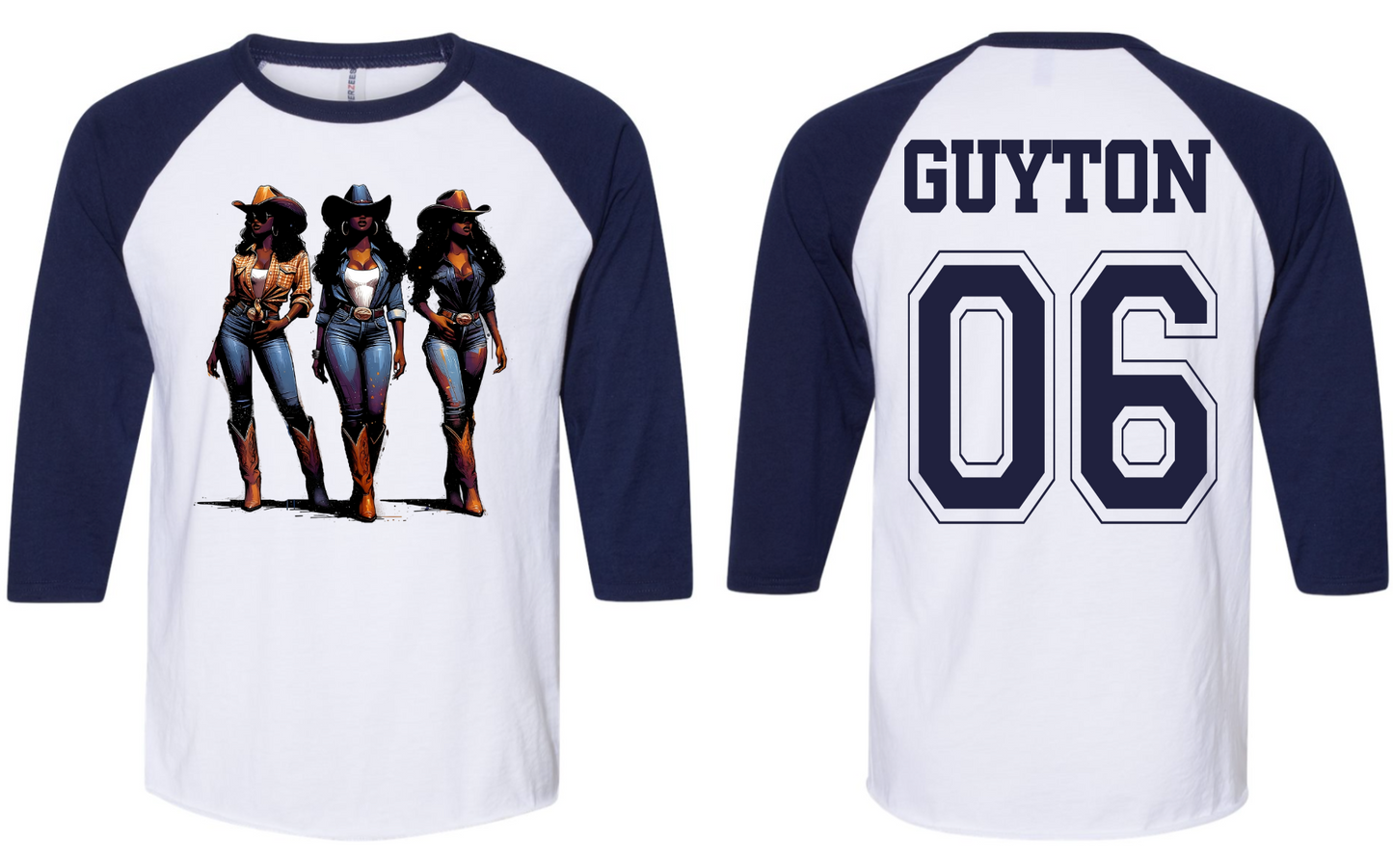Custom - Black Cowgirls Raglan