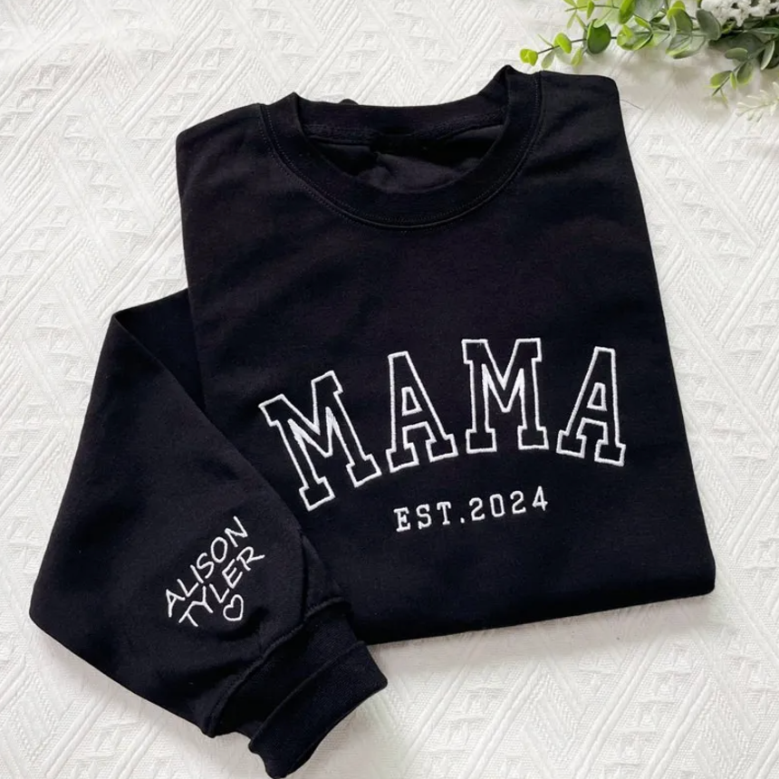 MAMA Custom Sweatshirts w/ Sleeve Embroidery