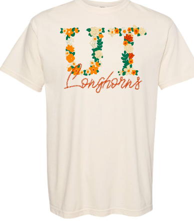 Embroidered Team Floral Shirt - Longhorns