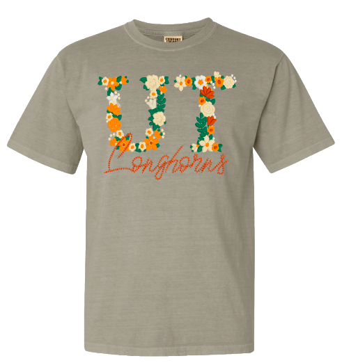 Embroidered Team Floral Shirt - Longhorns