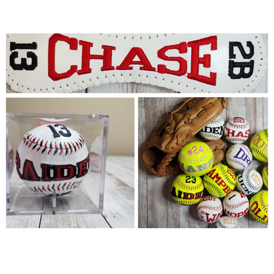 Embroidered Baseball - Softball