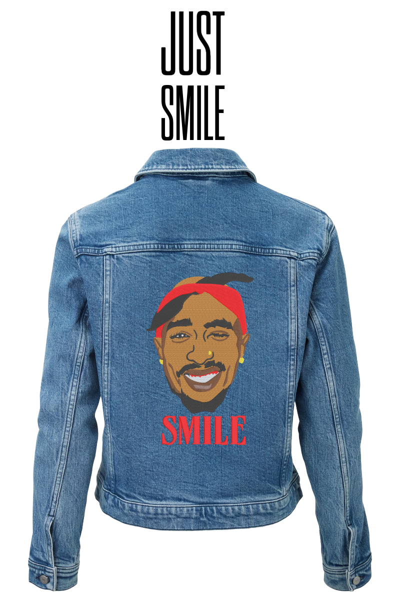 SMILE - Embroidered Jean Jacket