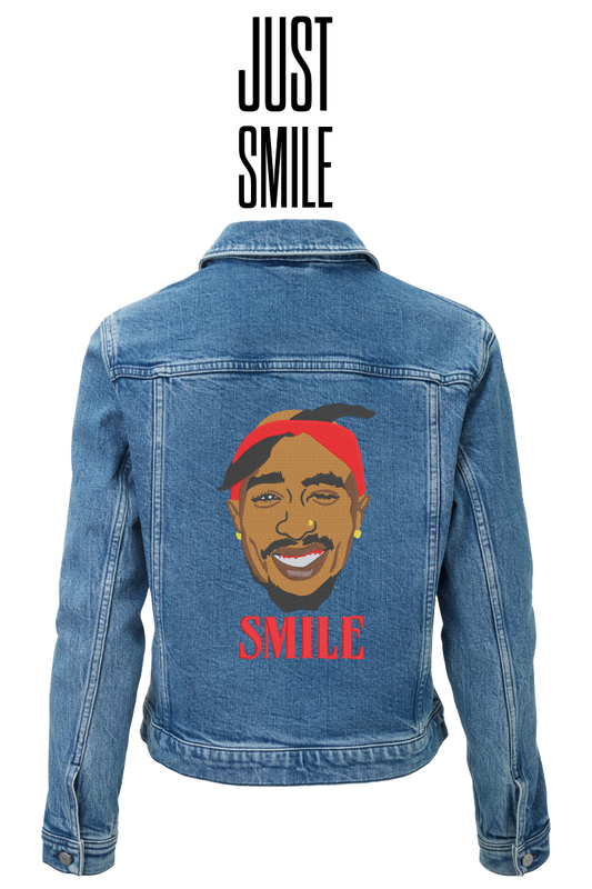 SMILE - Embroidered Jean Jacket